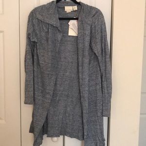 NWT Cynthia Rowley Hooded Linen Sweater